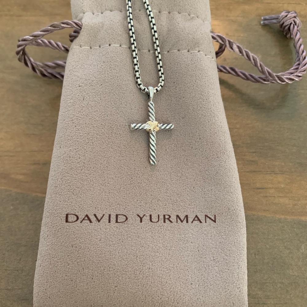 New! David Yurman 16 inch cross necklace.